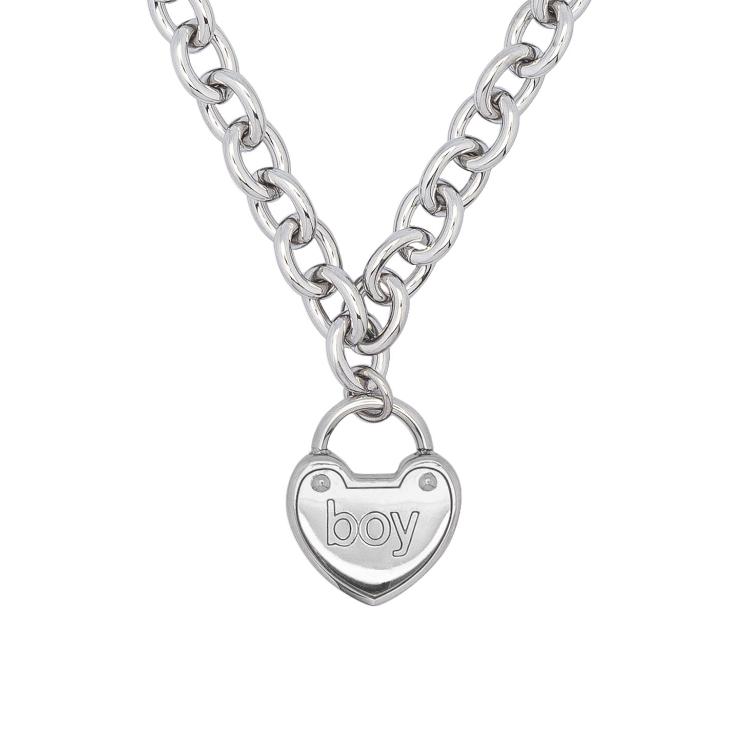 boy Heart Lock Necklace