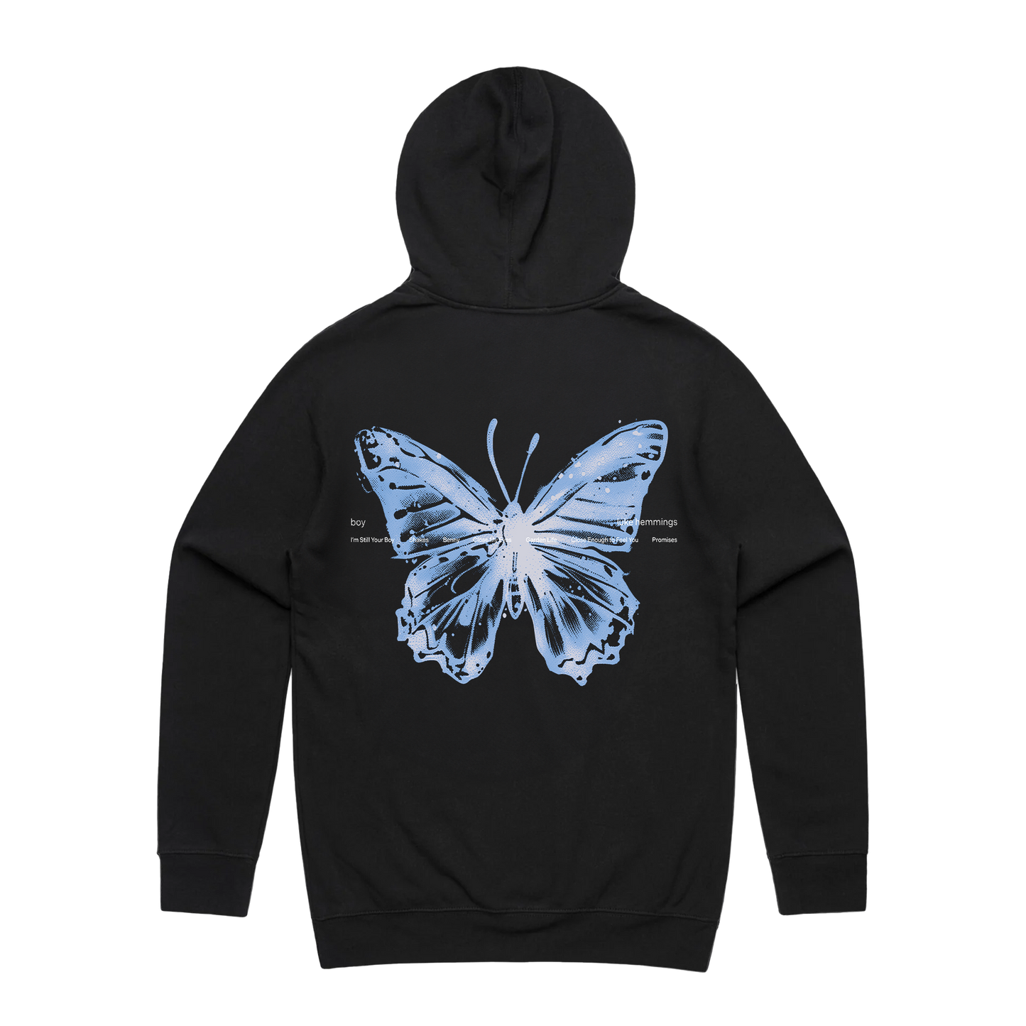 Boy Butterfly Black Hoodie